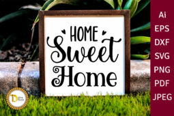 Farmhouse Sign - home sweet home svg - cutting files