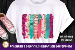 Valentine's Day Colorful Sublimation Background