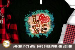 Valentine's day love sublimation design