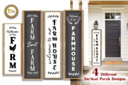Vertical Porch Sign - 4 Farm porch SVG Signs