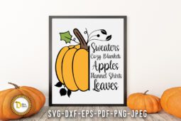 Colored Half Pumpkin Quote-Fall Cutting Files