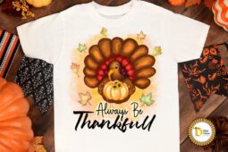 Thankful Turkey - Thanksgiving Sublimation PNG