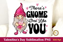 Cute Valentine Gnome Sublimation-There is Gnome One Like You