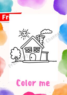 Coloring Page Free Amazing House Prele Easy Drawing