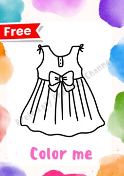 Coloring page free-Dress for Kids- Prele Easy Drawing