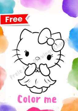 Coloring page free-Hello Kitty by Prele Easy Drawings