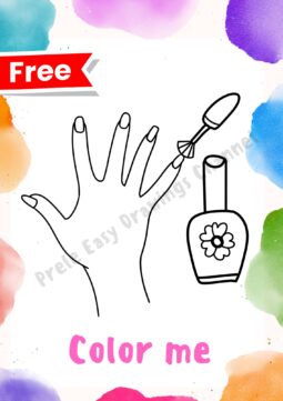 Coloring page free- NAIL POLISH for Kids  -Prele Easy Drawings